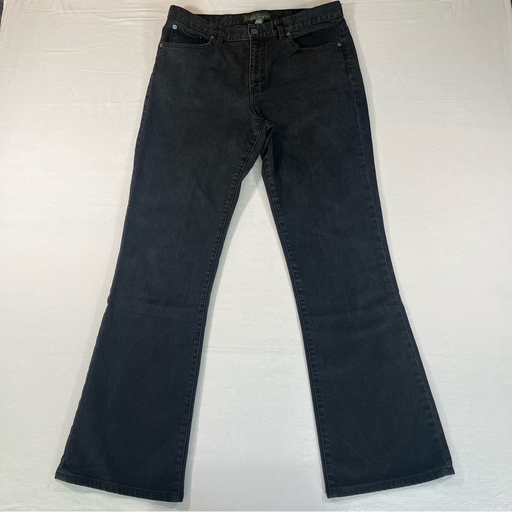 LRL Ralph Lauren Jeans Co Women's Black Denim Jeans Classic Bootcut Size 12